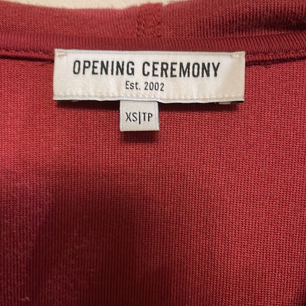 HP♥️ Opening Ceremony | XS Velour Wrap Hoodie. Burgundy. - Picture 2 of 7